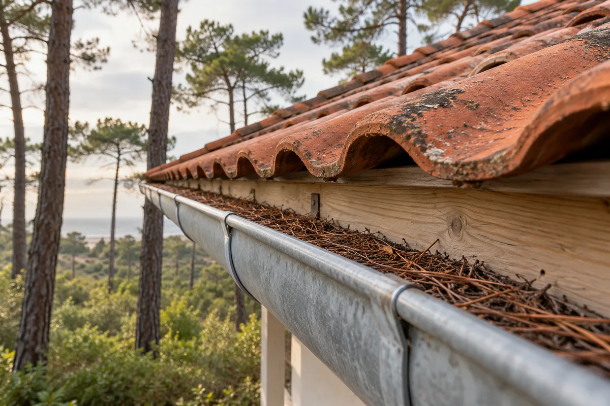 Gouttières en zinc dans les Landes : usure et entretien