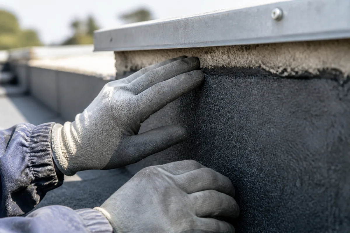 Inspection des relevés d’étanchéité sur une toiture-terrasse