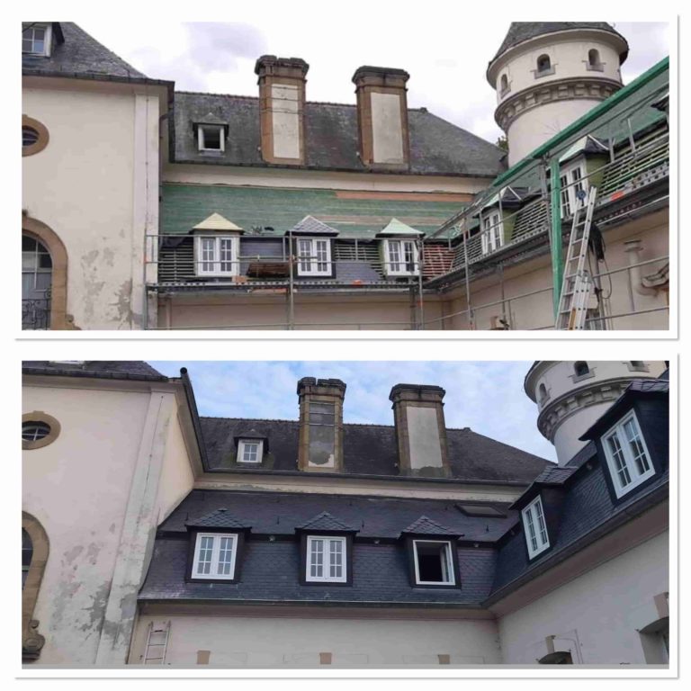 Rénovation Toiture Chateau de la Hutte - Ressaix Binche